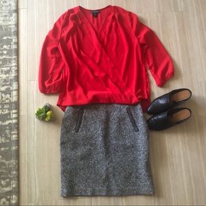 Cynthia Rowley Vibrant Red Wrap Top